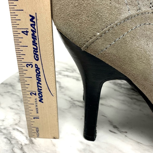 Envy Big Time Taupe Suede Lace Up utility platform booties 7 sporty casual chic - Picture 13 of 15